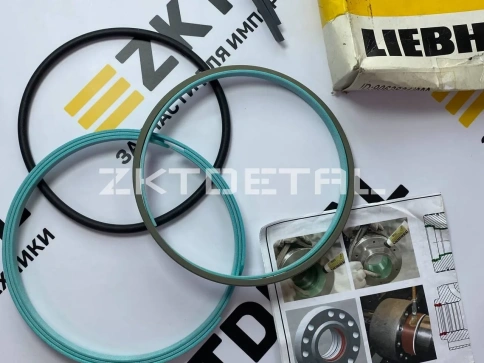Комплект уплотнений поршня гидроцилиндра Liebherr 9062821 фото 4